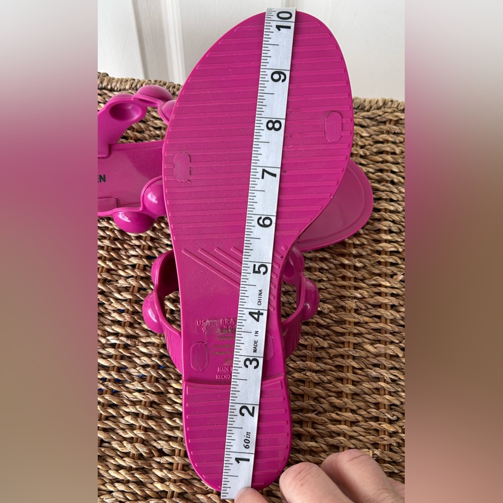 Steve Madden Zaza Bubble Strap Slide Sandals Bright Pink Size 9 - Picture 8 of 10
